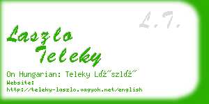 laszlo teleky business card